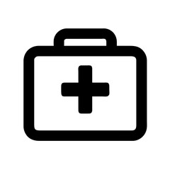 Obraz premium Medicine bag aid kit health box emergency help care Pictogram 