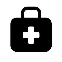 Obraz premium Medicine bag aid kit health box emergency help care Pictogram 