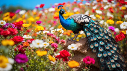 Obraz premium peacock in the garden