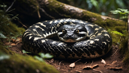 Obraz premium snake in the grass