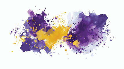 Abstract background watercolor splash purple and yell