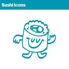 Sushi iconRamen, sushi, onigiri, Japanese food, noodle, sake, japan