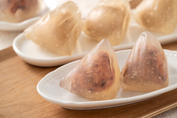 Zongzi, crystal ice rice dumpling for Dragon Boat Festival food.