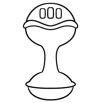 recommend clip art: baby set baby outline toy rattle illustration and cartoon style pastel baby toy isolated