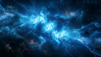 Dramatic lightning strike against a dark background