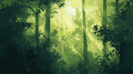 Fototapeta premium Blurry forest foliage, great nature backgrounds