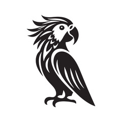 Parrot Silhouettes: the Vibrant Beauty and Playful Spirit of These Iconic Tropical Birds - Parrot Vector - Parrot Illustration.