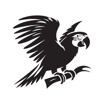 recommend clip art: Parrot Silhouettes: the Vibrant Beauty and Playful Spirit of These Iconic Tropical Birds - Parrot Vector - Parrot Illustration.