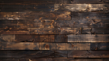 Vintage brown wood wall with aged plank board pattern. Nostalgic warmth for web, social media, presentations.