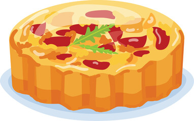 Vegetable cake icon cartoon vector. Food meal. Healthy nutrition
