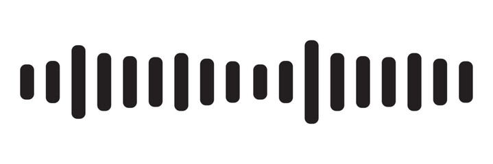 Audio wave set. Voice record icon set. Podcast sound waves set. Sound wave icon set. Vector illustration
