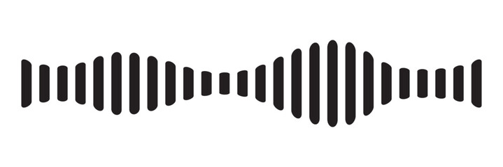 sound icon set. digital recorder voice audio wave vector symbol. soundwave frequency icon in black and white color.