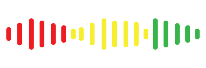 sound icon set. digital recorder voice audio wave vector symbol. soundwave frequency icon in black and white color.