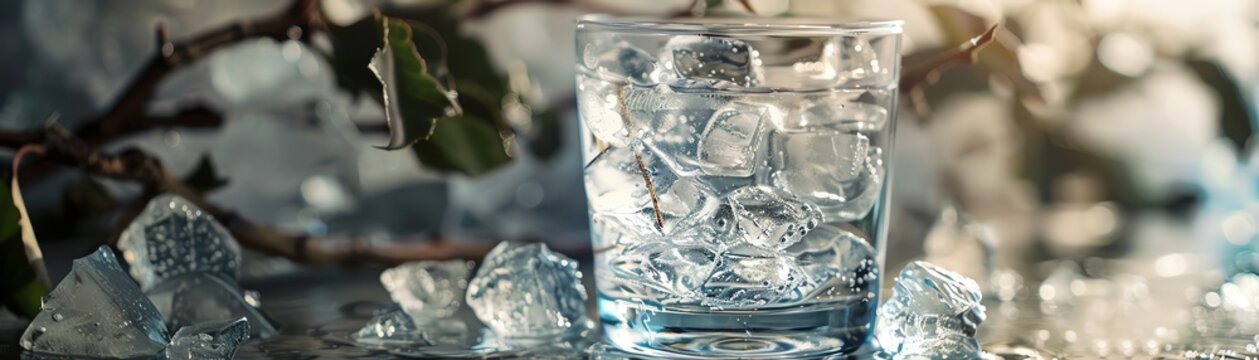 Generate an image of a glass of water on a table
