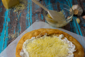 Hungarian deep-fried flatbread