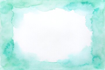 watercolor green background. watercolor background with clouds.