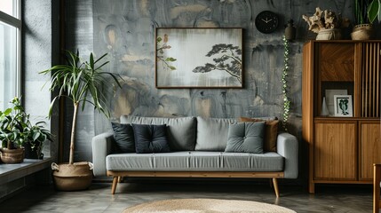 Obraz premium Serene Japanese Zen Living Room