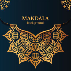 Luxury mandala background with golden arabesque pattern arabic islamic east style.	
