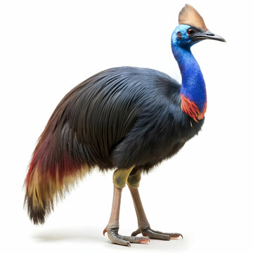 recommend clip art: a full body cassowary white background
