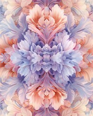 intricate floral pattern with pastel Background