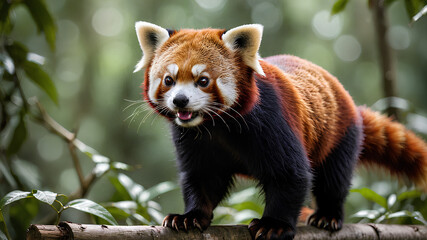 AI image generate red AI image generate red panda behaviorpanda behavior