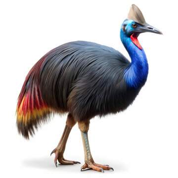 recommend clip art: a full body cassowary white background