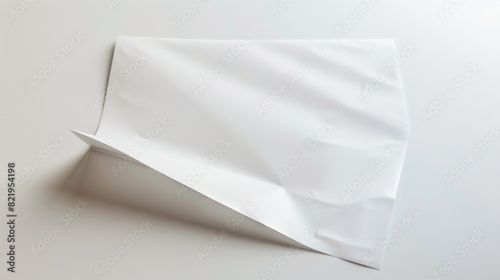 Aufkleber a folded piece of paper on top of a table, suitable for business and education concepts