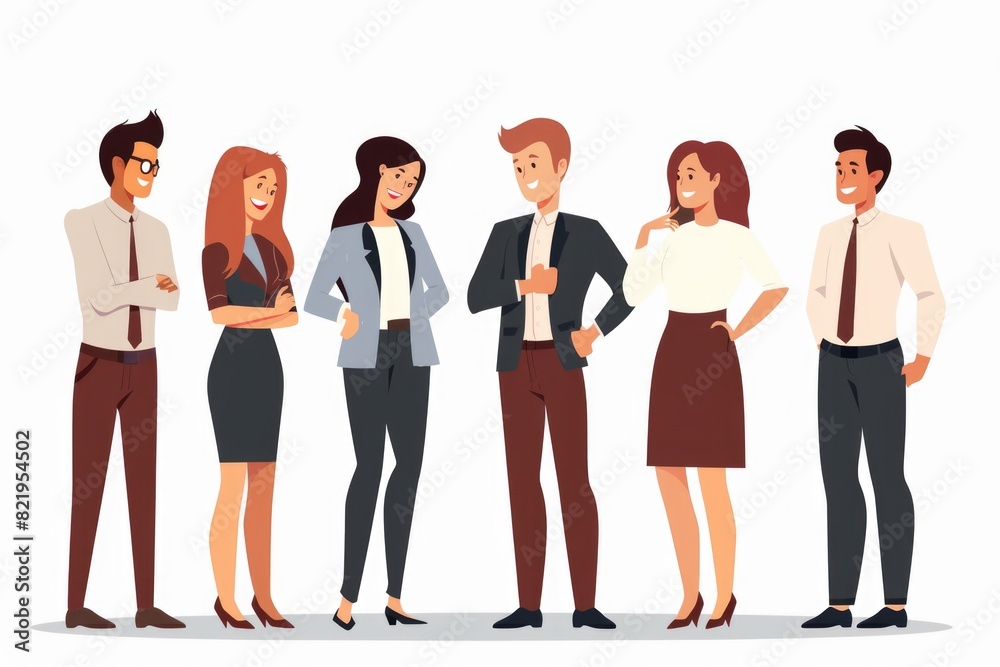 Poster A group of people standing next to each other. Ideal for teamwork and unity concepts