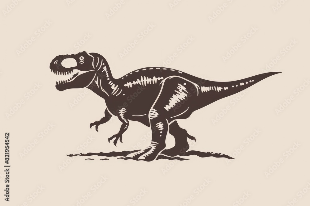 Aufkleber a fierce t-rex dinosaur with its mouth wide open. perfect for educational materials or dinosaur-them