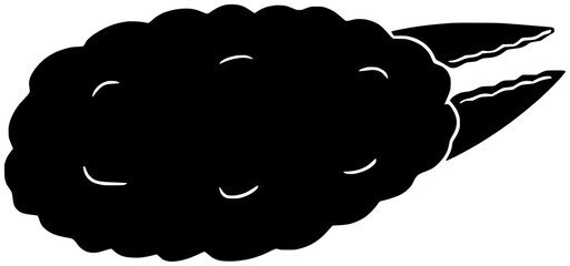 food illustration cuisine silhouette crab logo meal icon fried outline dish seafood restaurant dinner delicious asian sauce pepper cooking shape spicy gourmet healthy for vector graphic background © blacksilhouette