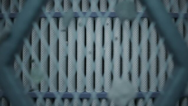 Illustrative Flythrough Animation of How Air Filter Works and Showing Inner Structure and Fibers. Inside Air Purifier with Protective Layers that Stops and Captures Dust Particles, Mold and Bacteria