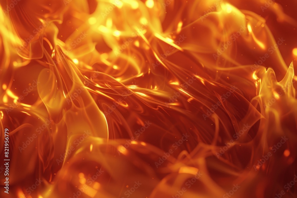 Poster A close up of a fire with flames in the background. Ideal for illustrating concepts of heat and danger