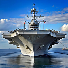 Naklejka premium aircraft carrier close up