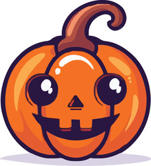 Halloween pumkin icon. vector illustration.