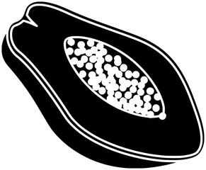 papaya illustration nature silhouette tropical logo tree icon leaf outline green plant garden fruit summer organic food ripe agriculture shape growth juicy leaves for vector graphic background