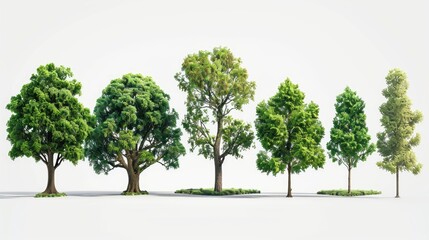 Obraz premium Group of trees standing in grass. Suitable for nature and environmental concepts