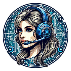 Rhythm and Tranquility: A Mesmerizing Digital Art of a Woman Relaxing to Music