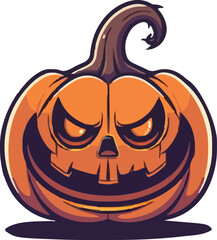 Halloween pumkin icon. vector illustration.