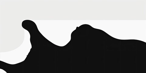 Abstract Black Rock Formation with Light Accents