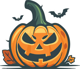 Halloween pumkin icon. vector illustration.