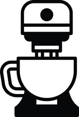 food blender icon illustration in line style