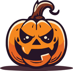 Halloween pumkin icon. vector illustration.