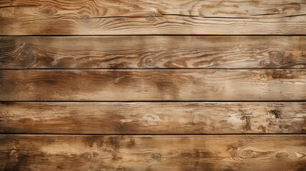 Naklejka premium Brown old wooden boards, texture, background. Generative AI