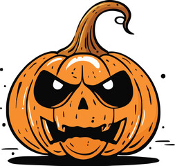 Halloween pumkin icon. vector illustration.