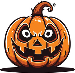 Halloween pumkin icon. vector illustration.