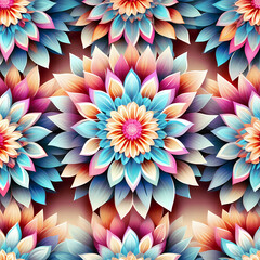 seamless floral pattern, decorative mandala elements illustration wallpaper 