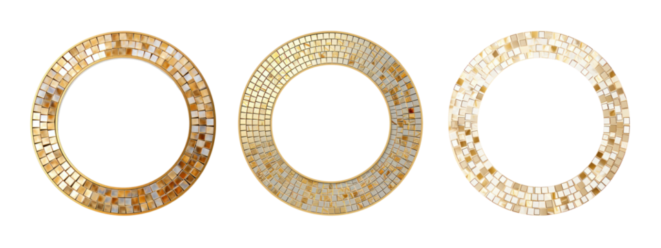 Picture frame png element set on transparent background