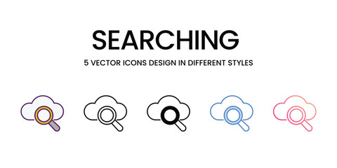 Searching  Icons different style vector stock illustration