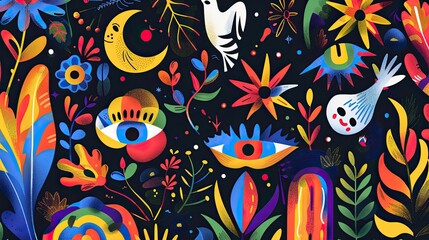 Fototapeta premium Vibrant Tapestry of Pride Symbols and Icons Celebrating Diversity