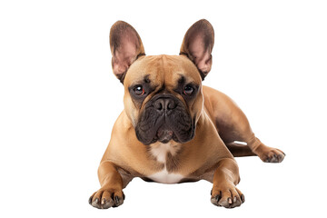 Fototapeta premium Brown French Bulldog on a transparent background